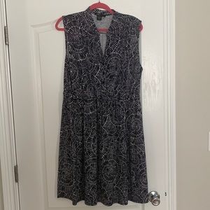 Navy and white dress
